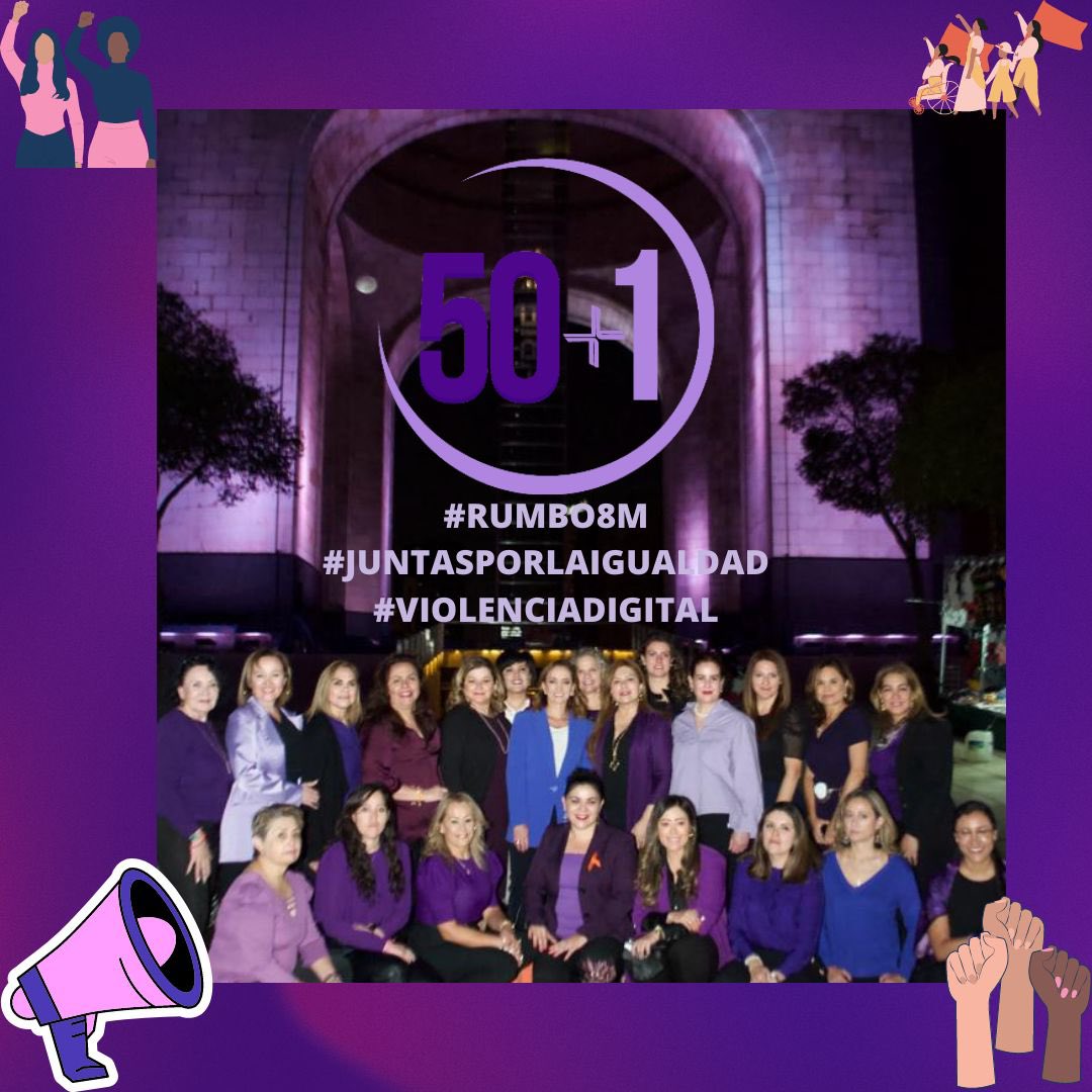 50mas1Mx's tweet photo. La Colectiva Nacional #50más1 consciente del impacto y las consecuencias que genera la violencia digital y sumando a los esfuerzos de ONU Mujeres México en este año respecto a la innovación tecnológica es relevante señalar que: https://t.co/MAsIzZtp9n