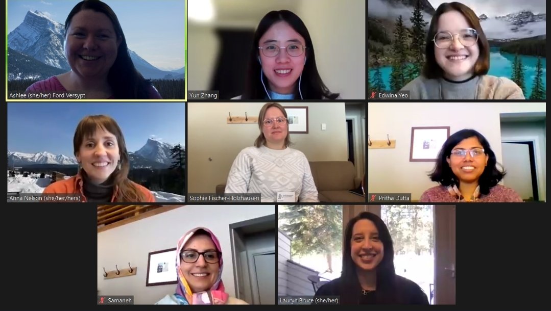 I love my @BIRS_Math Sex Differences in Physiology workshop team! We are building a math model for surgical menopause this week in Banff! #womenshealth #mathbio