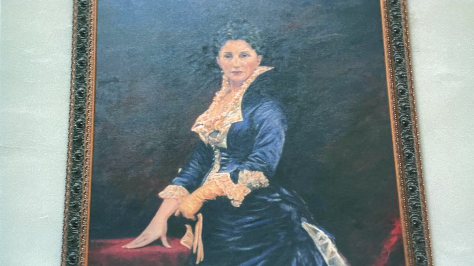 I hope the giant portrait of Donna Murphy from The Gilded Age is having a happy birthday 