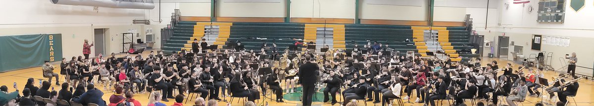 OPS_BryanMiddle's tweet photo. And sometimes you invite more friends over to play. The South Omaha Elementary and Bryan Middle side by side concert is producing incredible music tonight! 180 students strong! #BMSBearPride https://t.co/4pACkHGbgZ