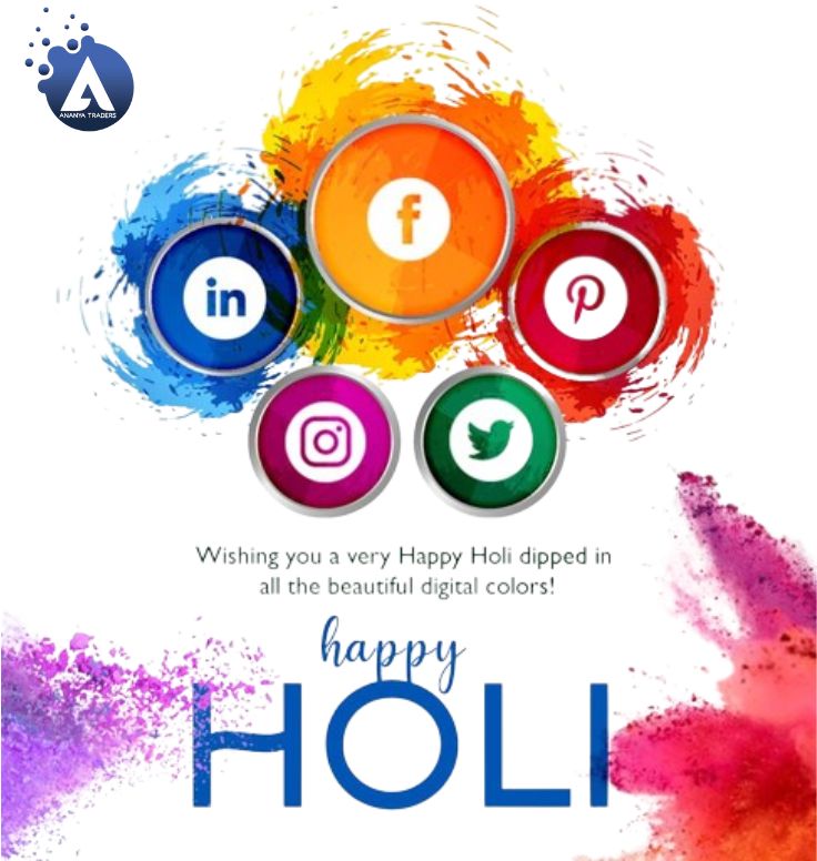 Color your world with joy and happiness this Holi! Wishing you a colorful and fun-filled celebration. Happy Holi by Ananya Traders 
#HappyHoli
#Holi2023
#FestivalOfColors
#RangBarse
#HoliHai
#ColorfulCelebration
#LetTheColorsFly
#JoyfulFestival
#SplashOfHappiness