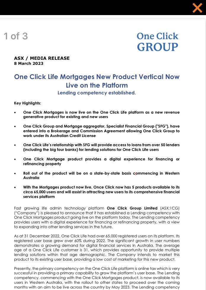 cjtj575's tweet photo. #1CG the old $UUV
Perfect timing from management, with interest rates still rising many people will be looking for options
#oneclicklife #oneclickgroup
#1CG Can help along with 4 other products available on same online site.. https://t.co/EHquoQXRIZ