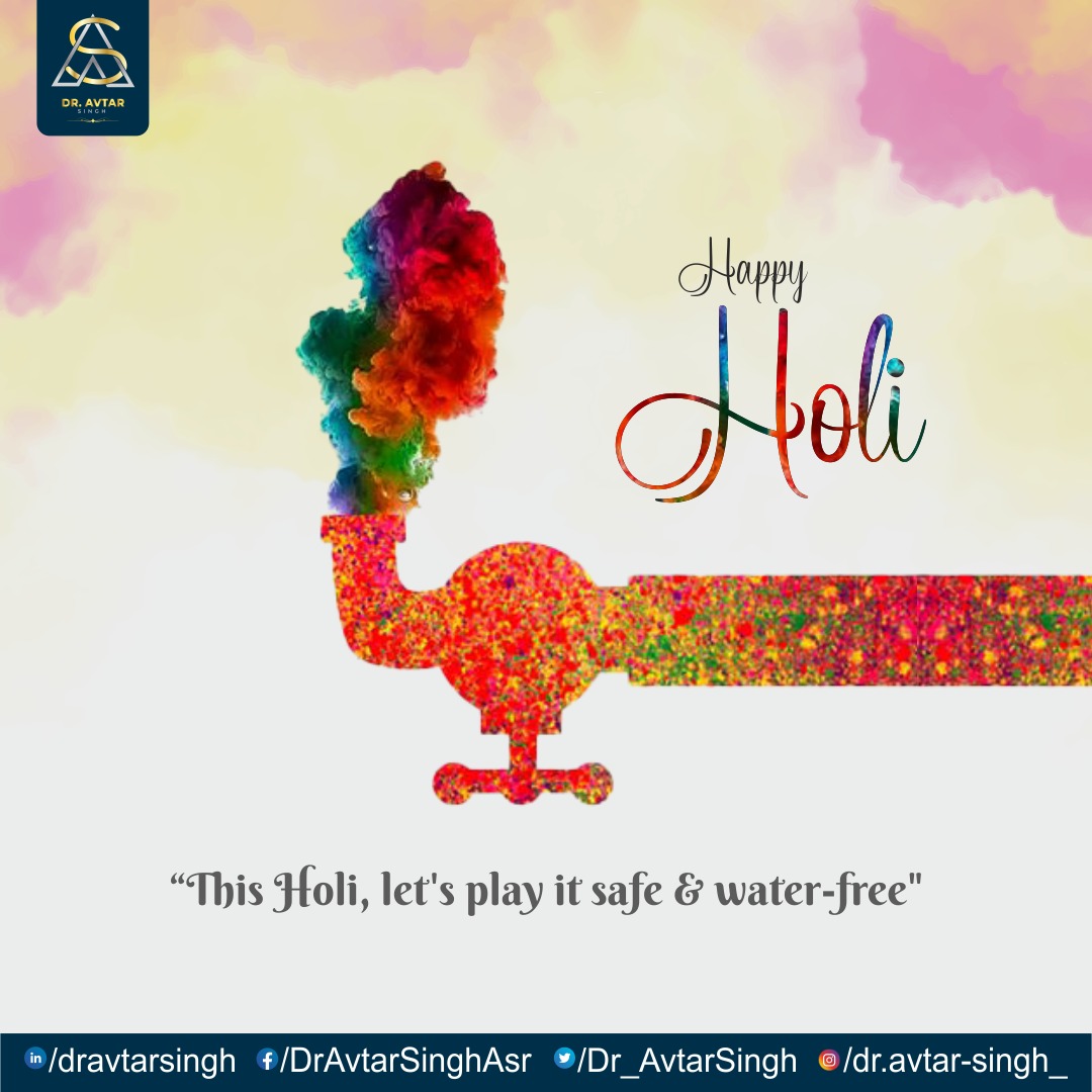 Dr_AvtarSingh's tweet image. "Holi hai! Let's splash some colors, dance to music, and indulge in delicious food. Let's make this Holi a day to remember! Wishing you all a happy and safe Holi! #FunAndFrolic #HappyHoli"