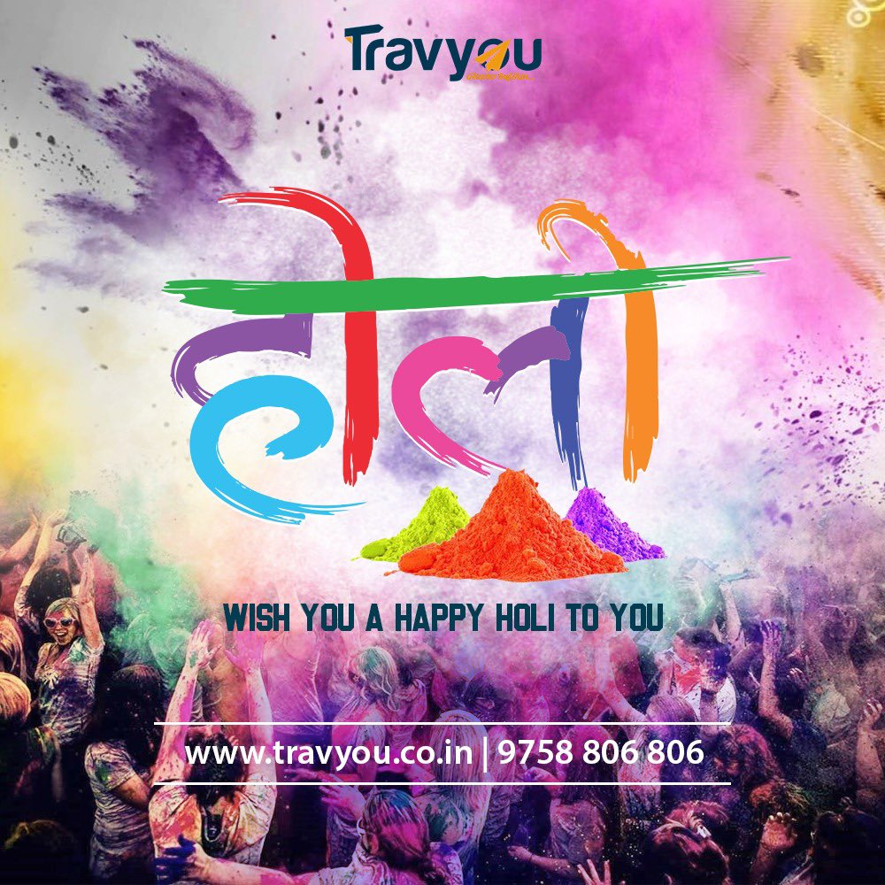 Travyou's tweet photo. Happy Holi 😀

#HappyHoli2023  #RangBarse #Holi2023 #holicelebration https://t.co/TH3IhkOPZL