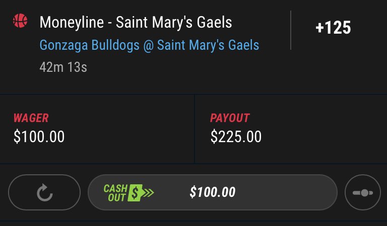CourtsSports0's tweet image. I like Saint Mary’s tonight. Will give this full ticket ($225) to somebody who RT’s/Like’s this tweet and follows if they beat Gonzaga. Go Gaels 😛