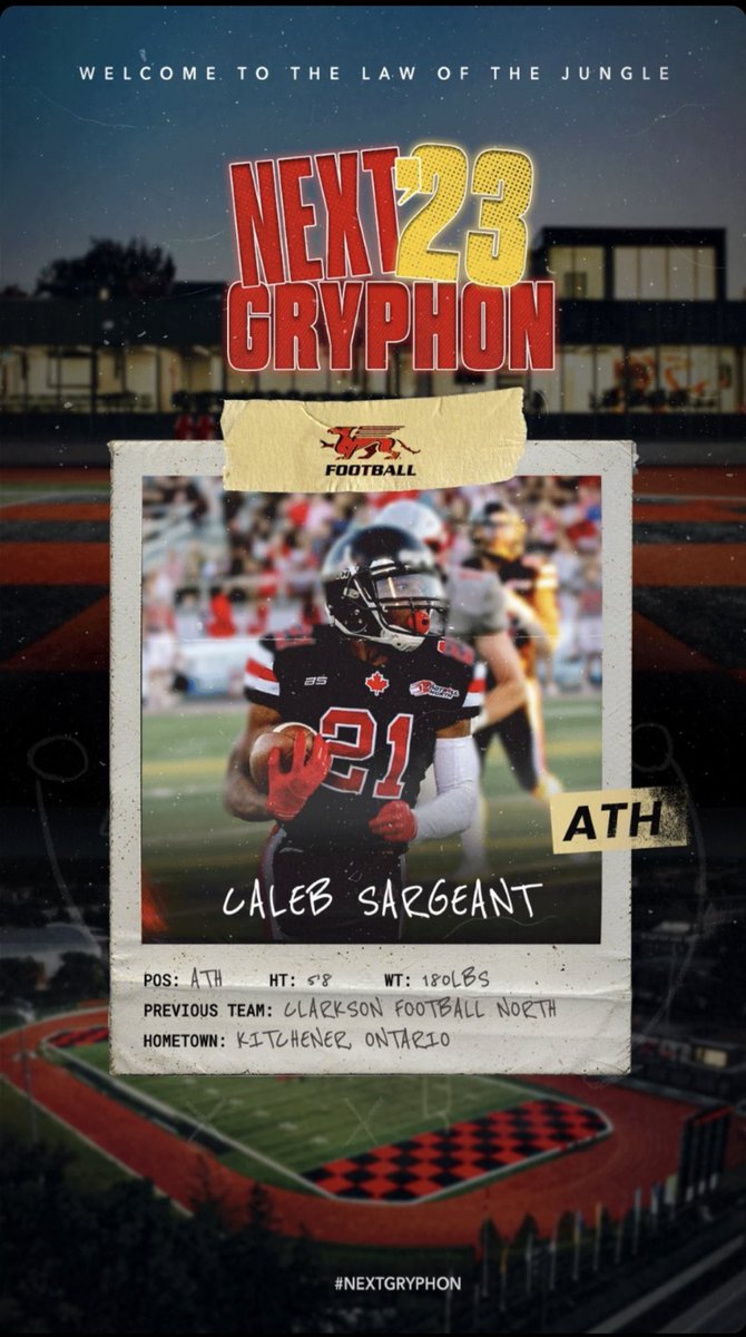 Congratulations to Football North Student/Athlete <a href="/sargeant_caleb/">Caleb Sargeant🐆</a> 
for his commitment to <a href="/GryphonFB/">GryphonFootball</a> 

Captain, leader and loyal teammate ✊🏼

You will be surely missed, best of luck in this new path in your life! 

#thenorthiscoming