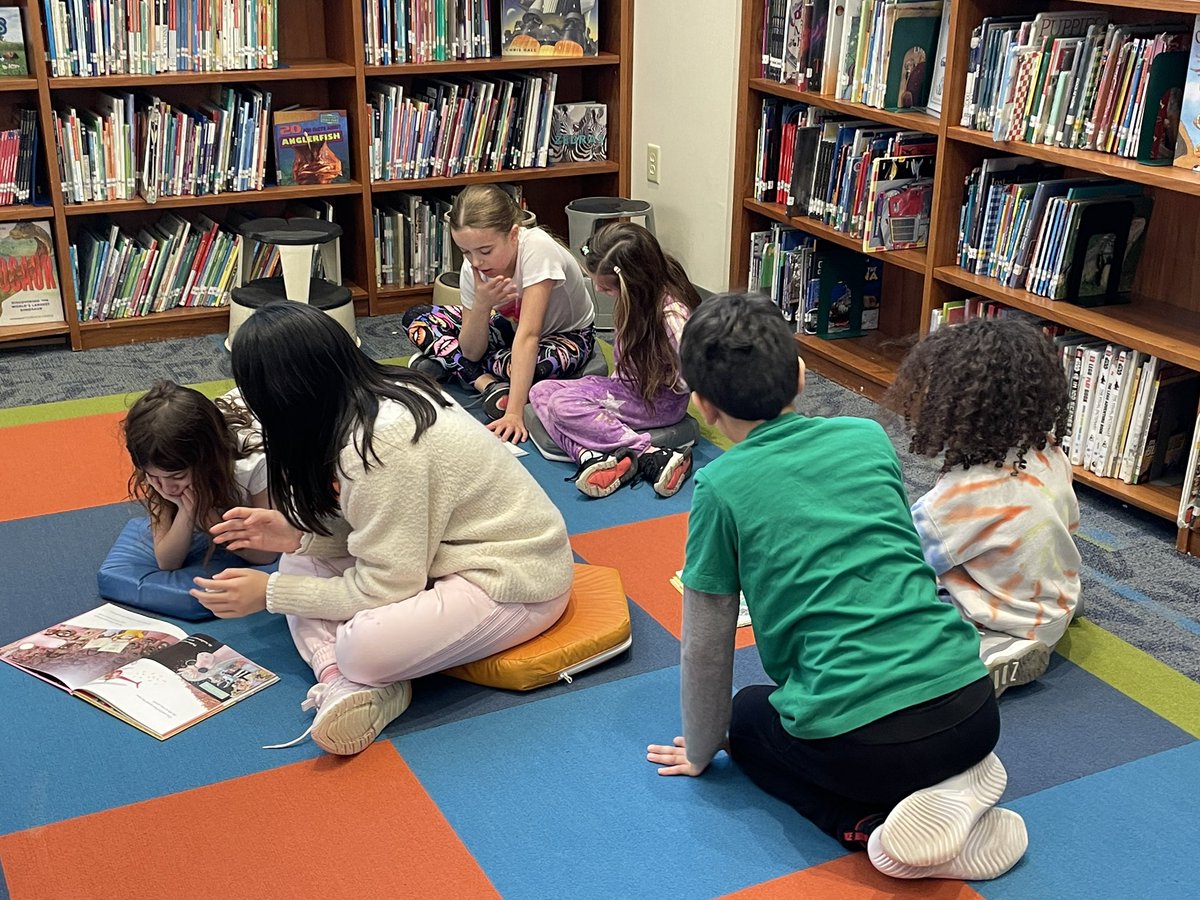 Buddies reading and having fun! #lifelongreaders #ReadAcrossAmerica2023 <a href="/RikerHillRams/">Riker Hill Elementary School</a>