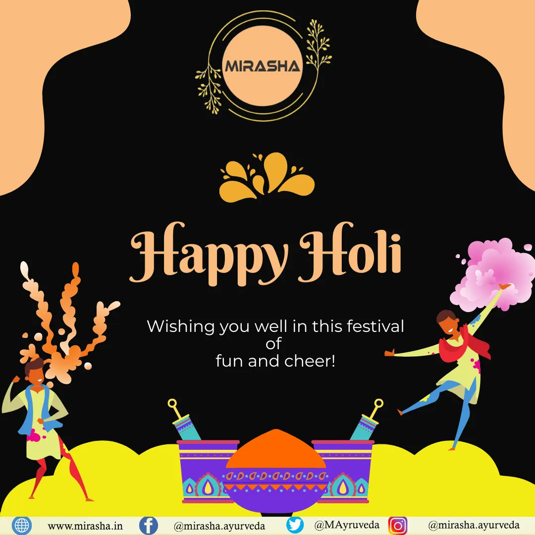 Life is full of beautiful colors wishing you all a Happy Holi
#happyholi #mirasha #health #Ayurvedic #Ayurvedicproducts