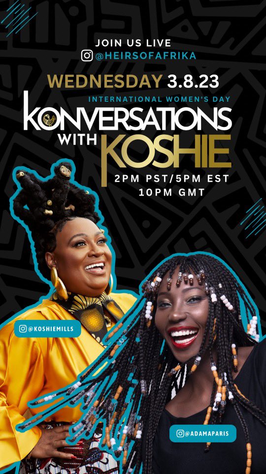 Heirsofafrika's tweet photo. International Women’s Day edition of KONVERSATIONS WITH KOSHIE we speak with Africa’s Dynamic woman Adama Ndiaye Founder of Adama Paris and Dakaar Fashion Week in Senegal. She is also instrumental and Produced the Groundbreaking @channelofficial Fashion show in Senegal this year. https://t.co/NEThSWVCxf