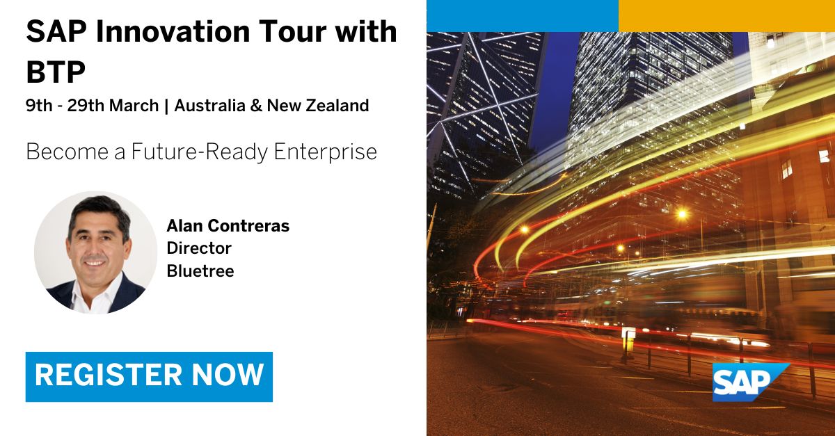 BluetreeSolutio's tweet photo. The SAP BTP Innovation Summit will kick-off this Thursday in #brisbane. Looking forward to presenting with our awesome SAC consultant Parul Keshwani "Track 2: Build your Enterprise Data Fabric" SAP Analytics Cloud - Real Customer experience. 

https://t.co/ygE0vvWaqx https://t.co/fswsCNnZyJ