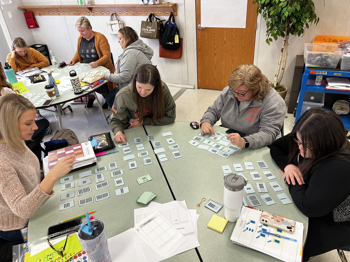 WendyWall_Math's tweet image. AVMR Course 2 participants explored phases of multiplication and instructional activities. Composite units of #mathjoy! #quickdraw #arraybingo #rollinggroups @MathematicsFcps @USMathRecovery Special thanks to @FairhillES for hosting! @MtVernonWoods @BullRunES @FCPSLaneES