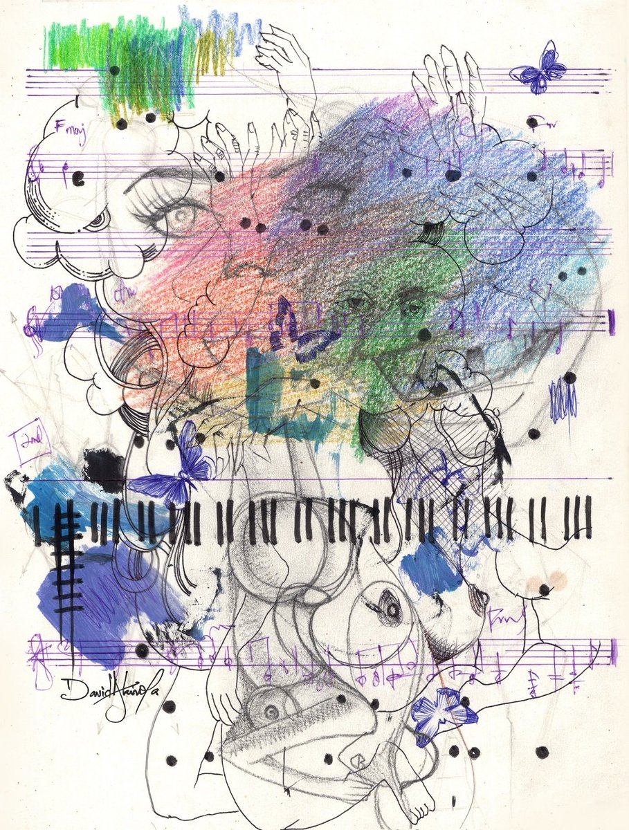 artsbydavid's tweet photo. Verse 42323/"Composition in f major";
In continuation of my imagery and abstraction studies.

Color pencil, pen, acrylic, on paper. 9x12in https://t.co/1k4yCZSZi5