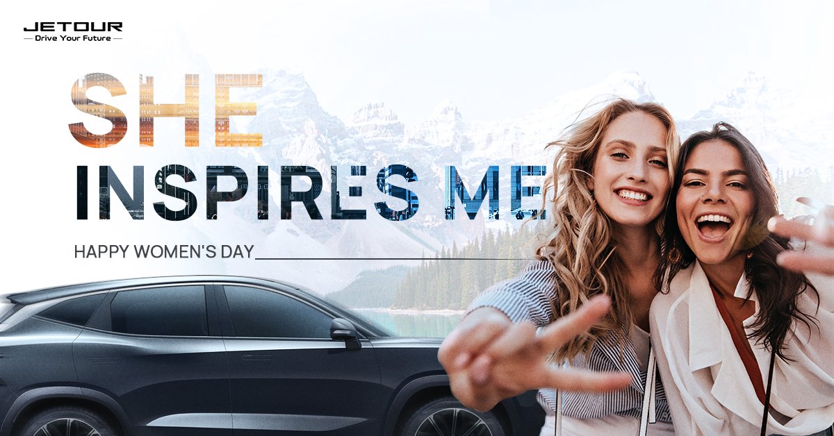JETOUR_Global's tweet image. #SheInspiresMe
Is there a female figure who inspired you to become the #bestversion of yourself? 
#Jetour invites you to share a #SheInspiresMe story (and picture) in celebration of #InternationalWomensDay for a chance to win a prize 🎁

#ToBeTheBestVersionOfMyself
#holiday