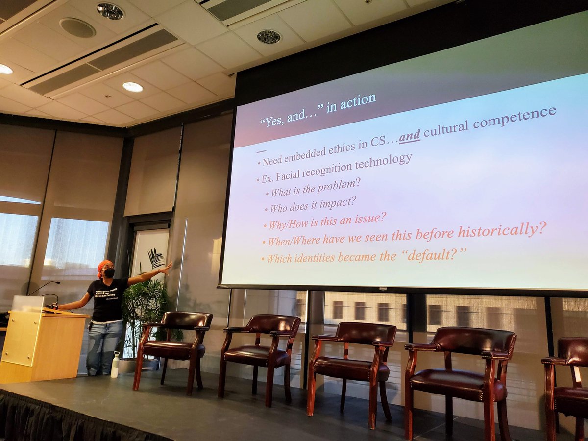 Benji Xie (@benjixie) on Twitter photo Dr. Nicki Washington (<a href="/dr_nickiw/">Dr. Nicki Washington</a>) gives closing keynote at <a href="/StanfordHAI/">Stanford HAI</a> <a href="/StanfordEthics/">Stanford Ethics</a> #EmbeddedEthiCS conference. Dr. Washington calls for a "yes, and..." approach to embed ethics in CS AND cultural competence. To learn more and get involved: identity.cs.duke.edu Dr. Nicki Washington (<a href="/dr_nickiw/">Dr. Nicki Washington</a>) gives closing keynote at <a href="/StanfordHAI/">Stanford HAI</a> <a href="/StanfordEthics/">Stanford Ethics</a> #EmbeddedEthiCS conference. Dr. Washington calls for a "yes, and..." approach to embed ethics in CS AND cultural competence. To learn more and get involved: identity.cs.duke.edu