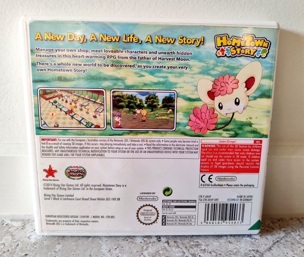 Food4Dogs's tweet photo. #3DS #HometownStory
2.
Today I want to look at his 2013/14 #shopkeeping &amp;  life-sim game for the 3DS.
Natsume distributed it for NA, Rising Star Games for EU and Spike Chunsoft for Japan. 
#handheldgaming https://t.co/75aGx6wIwl