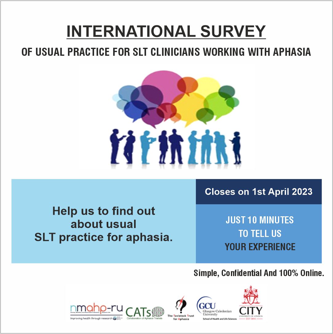 📢📢Calling all international speech and language therapist working with adults having aphasia after stroke📢📢 Please complete this quick survey and tell us about your experience-smartsurvey.co.uk/s/8XCO1K/ @MarianBrady @MyzoonAli @LucyDipper #Aphasia #Stroke #Usual_Care