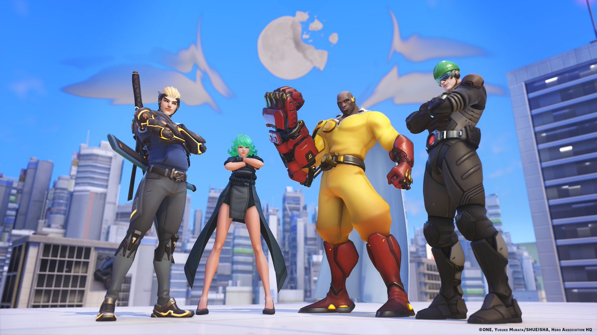 I'm giving away the following bundles to celebrate the new Overwatch 2 x One-Punch Man collaboration!

1 x Saitama - Doomfist bundle
1 x Genos - Genji bundle 
1 x Terrible Tornado - Kiriko bundle

To enter:
👊 Follow @HoshizoraOW
👊 Like &amp; Retweet 
👊 Tag two friends

Winners