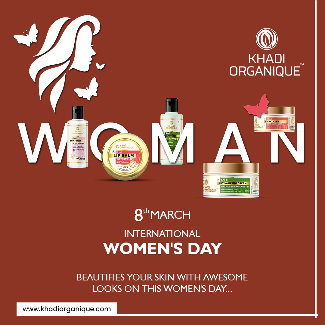 Beautifies your skin with awesome looks on this women's day...🌟
.
#happywomensday #khadiorganique #natural🌿 #organic #herbal #beauty #ayurvedic #khadiindia #celebratewomanhood #ThinkFeminine🌹 #supportwomen #WomensDay #womenshealth #empoweredwomen #CelebrateTheWomansWorld🎉🎁👩‍👧‍👧