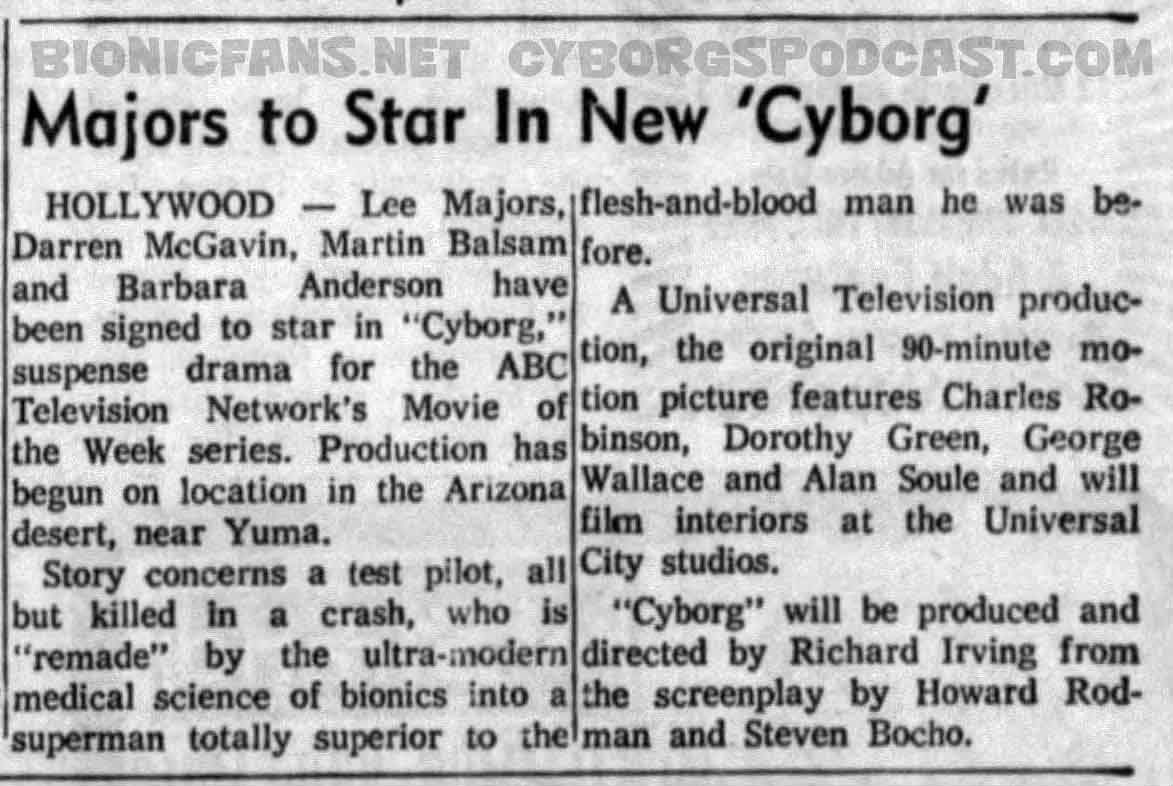 BIONICFANS's tweet photo. Not widely known is that Steven Bochco (Hill Street Blues, L.A. Law, NYPD Blue) script-doctored the original #SixMillionDollarMan pilot movie with Henri Simoun's (Howard Rodman) blessing. In this Muncie Evening Press (IN) blurb from February 17, 1973 he gets a mention as "Bocho." https://t.co/mzrJryhKvq