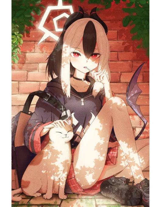 #ブルアカカヨコとにゃんこ 