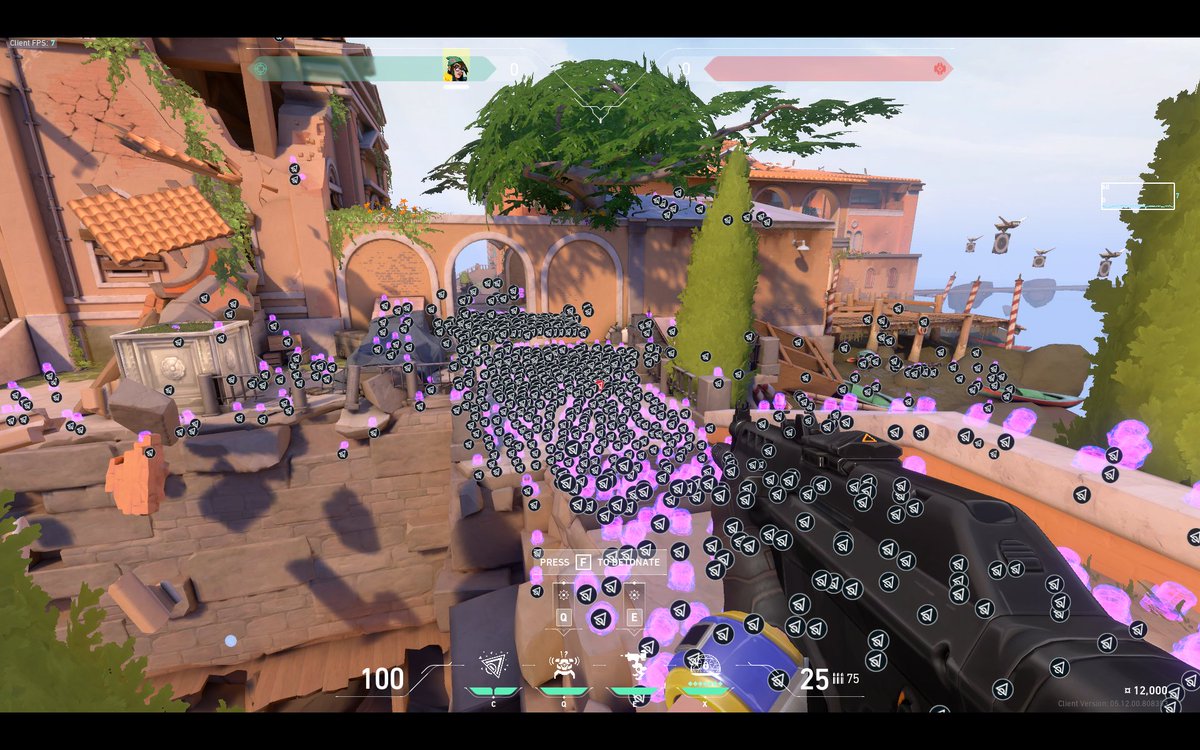 Mephora_'s tweet photo. @bl1zq @VALORANTLeaksEN I was trying to get the game to crash but I stopped after having less than 1 fps. 
But I'm great at imitating her "placing swarm grenade" now https://t.co/9crNtKQCgX