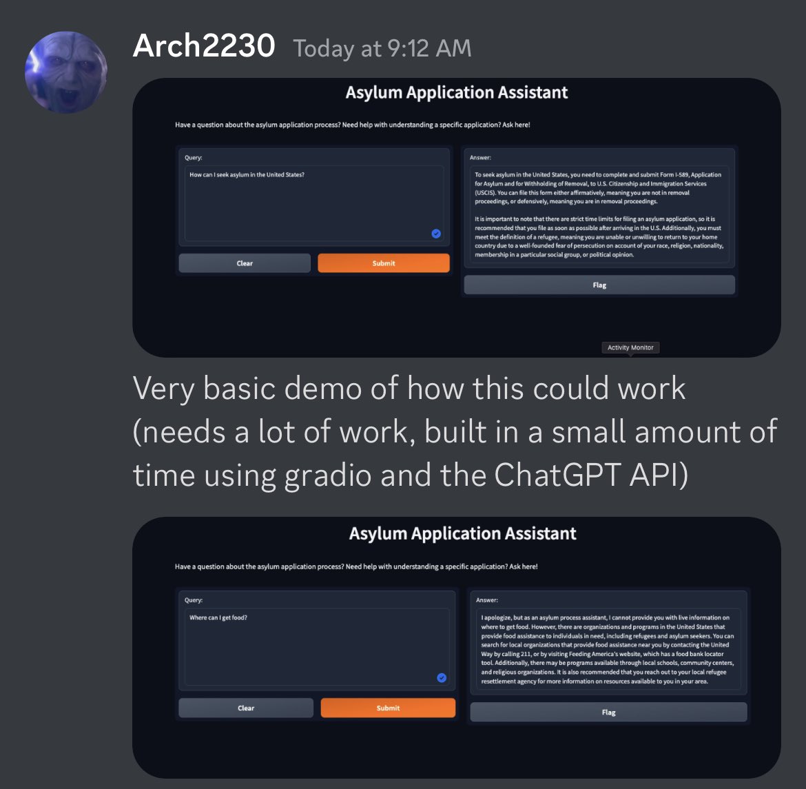 KrishRShah's tweet photo. Last night, the @internetactvsm community had the idea to make a tool to help those seeking asylum.

This morning, they had a prototype.

This is more than an organization, it’s a movement. https://t.co/XXGgDytHzu