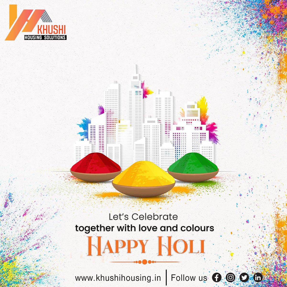khushi_housing's tweet photo. Happy Holi!!!  on this Holi Colors bring so much joy and cheer to life ...
#holi #realestate #business  #happyholi #holi2023 #Colours #festivalofcolors #holicelebration https://t.co/APvCwRK8Ib