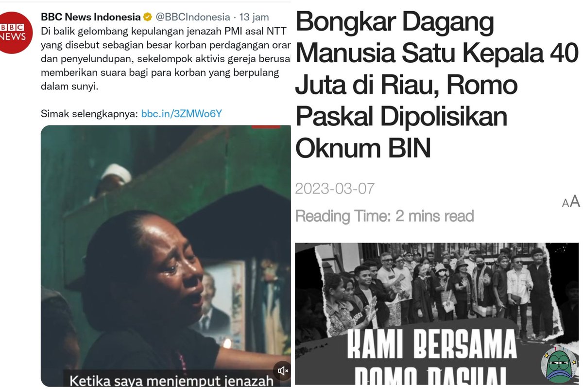 GUYS AYOK VIRALKAN INI!! INI MASA ROMO BONGKAR PERDAGANGAN MANUSIA JUSTRU DIPOLISIKAN??? ADA APA DNEGAN NEGARA INI? 💚