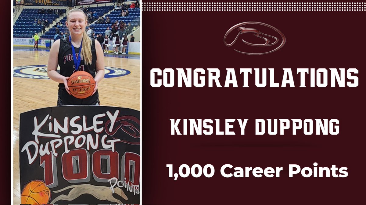 FHSGreyhounds's tweet image. Congratulations to Kinsley Duppong, the senior scored her 1,000th Career point in the Sub-Section Championship game tonight 🏀 #FosstonStrong #FosstonProud 

@krjbkrjmkkcq