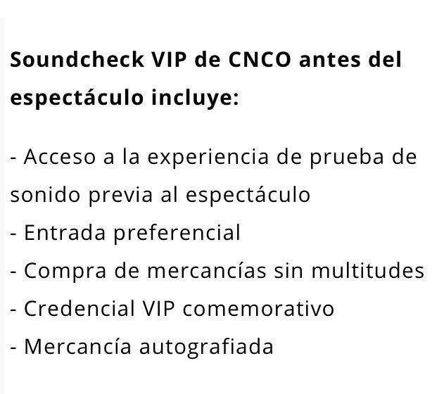 CNCOsite's tweet image. ULTIMA CITA TOUR - VIP 😎
- Ya se encuentran disponibles para algunos países la venta de las experiencias VIP dentro de esta última gira.
*Recuerden que necesitan tener entrada al show para poder asistir*
🔗: store.omgvip.com/products/cnco-…
#CNCO