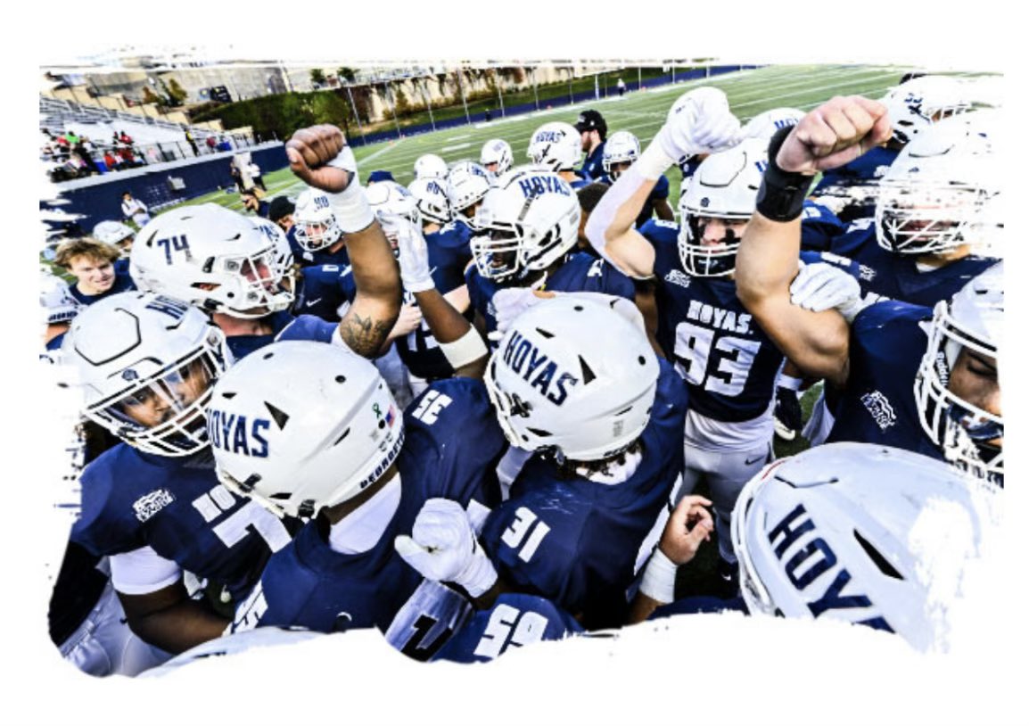Thanks @coachsgarlata for the Junior Day Invite to Georgetown! Excited to come out and learn all about @HoyasFB @coachkrd @CoachTreyHen #HoyaSaxa #Defendthedistrict 
@CLachowitzer @GoBisonFootball @Emoneyshow @EmoneyShowtime @CoachPerrone @mjfrecruits @_Todd_Olson
