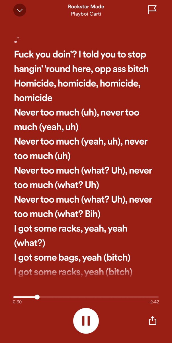 This  is  so  much  more  than  just  lyrics  .  This  is  poetry  .  This  is  art  in  its  purest  form  .  Some  could  argue  that  this  is  even  scripture  .  What  Playboi  Carti  does  with  the  pen  deserves  to  be  studied  for  generations  to  come  .