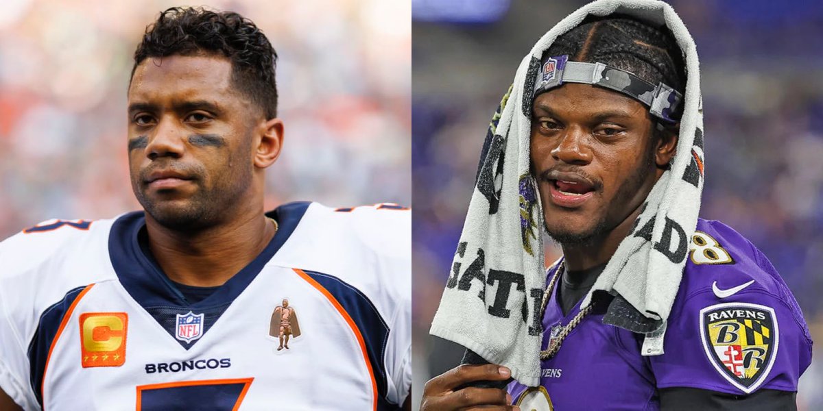 jasrifootball's tweet photo. Revisiting the #Broncos trade for Russell Wilson:

BRONCOS TRADE:
2022 1st round pick
2023 1st round pick
2022 2nd round pick
2023 2nd round pick
2022 5th round pick 
QB Drew Lock
TE Noah Fant
DL Shelby Harris

SEAHAWKS TRADE:
QB Russell Wilson
2022 4th round pick

Along with this trade, the Broncos signed Wilson to a 5-year $242M dollar contract with $161M guaranteed.

Lamar Jackson is 8 years younger. Lamar Jackson is significantly better (has been for a few years) and would cost less trade compensation than Russell Wilson did. 

There’s just no way you can sell on the fact that no team will even entertain a discussion with an MVP quarterback.