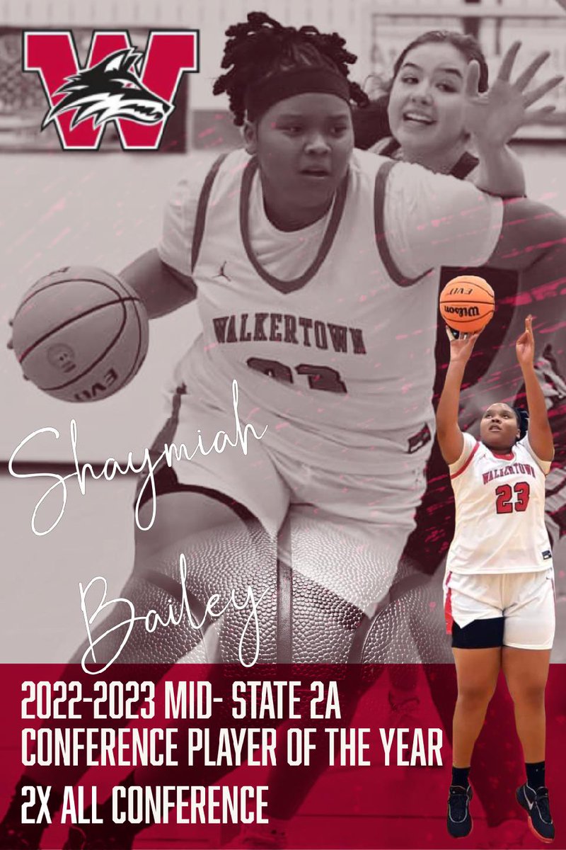 Congratulations to the Walkertown Women's Basketball team on your first winning season in school history. Congratulations to Shaymiah Bailey and Journie Barr. #hardworkpaysoff #leaveyourmark# packstrong ❤️🐺🏀
