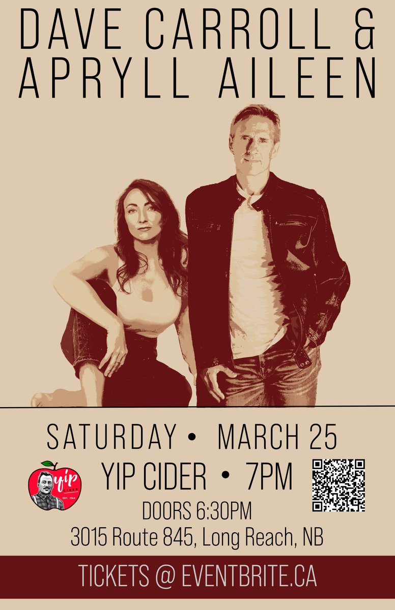 Apryll Aileen (@apryllaileen) on Twitter photo Hey #NewBrunswick!!! I'll be performing Saturday, March 25th <a href="/YipCider/">Yip Cider</a> with <a href="/DaveCarroll/">Dave Carroll</a> - grab your tickets here! eventbrite.ca/e/dave-carroll… #livemusic #music #show #concert #songwriter #singers <a href="/VisitSaintJohn/">Discover Saint John</a> Hey #NewBrunswick!!! I'll be performing Saturday, March 25th <a href="/YipCider/">Yip Cider</a> with <a href="/DaveCarroll/">Dave Carroll</a> - grab your tickets here! eventbrite.ca/e/dave-carroll… #livemusic #music #show #concert #songwriter #singers <a href="/VisitSaintJohn/">Discover Saint John</a>