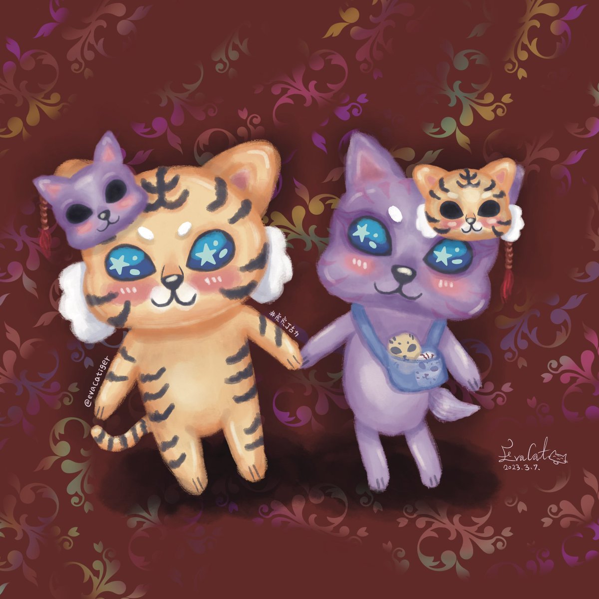evacattiger's tweet photo. 虎虎丁古力 X 面具 🎭
#虎虎丁古力 #evacattiger #tiger #art #illustration #draw #drawing #插畫 #插圖 #procreate #procreate繪畫 #老虎 #狐狸 #東方 #面具 #台灣插畫 #可愛動物 #可愛怪獸 #animal #mask #east #電繪 #role #design #ip #角色設計 #ip設計 https://t.co/WhYrGrktvm