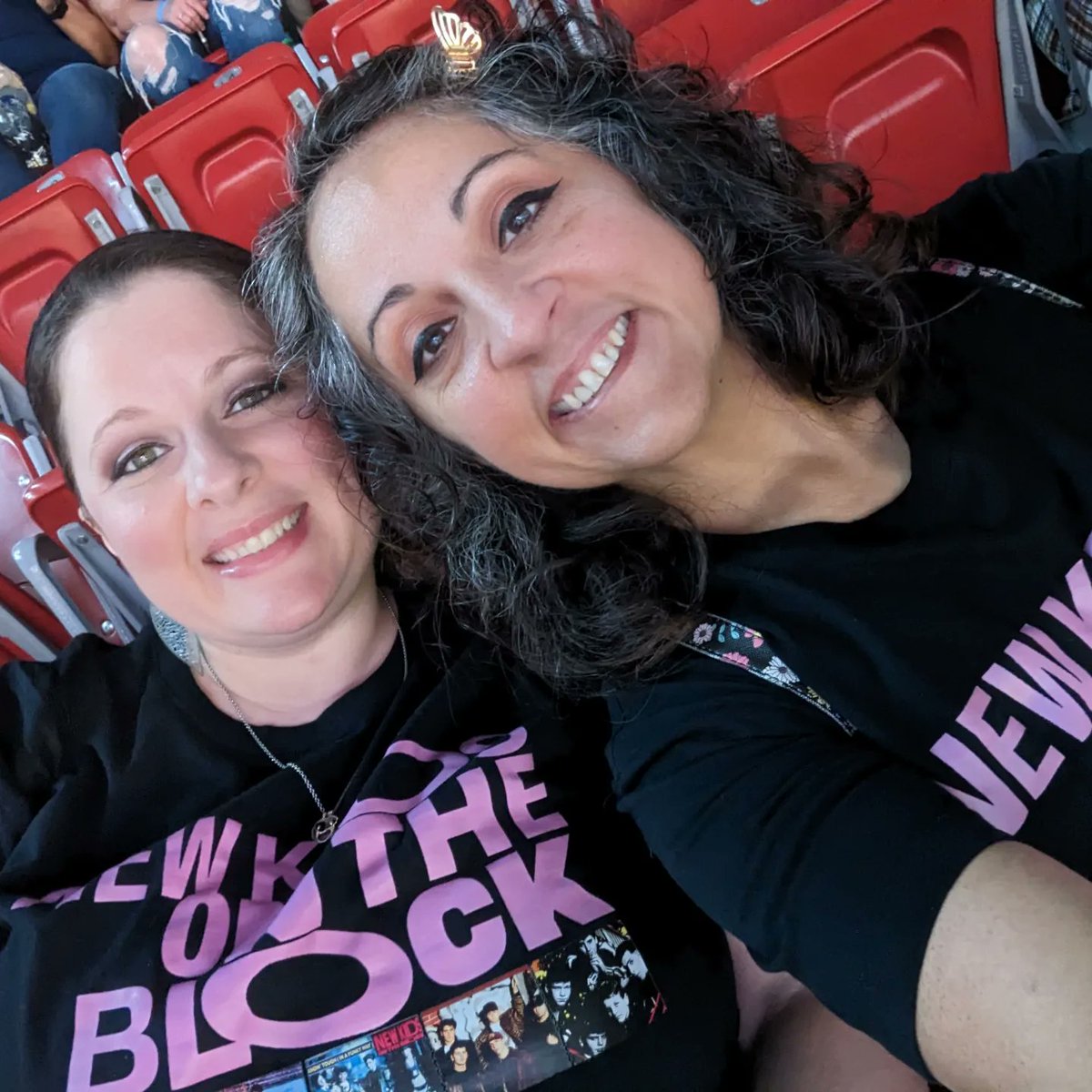 AliLilly73's tweet photo. Who's got the best bestie ever? ME!! She scored us tickets to NKOTB!!!!! #RODEOHOUSTON #NKOTB #NewKidsOnTheBlock https://t.co/H7sEN40lzg