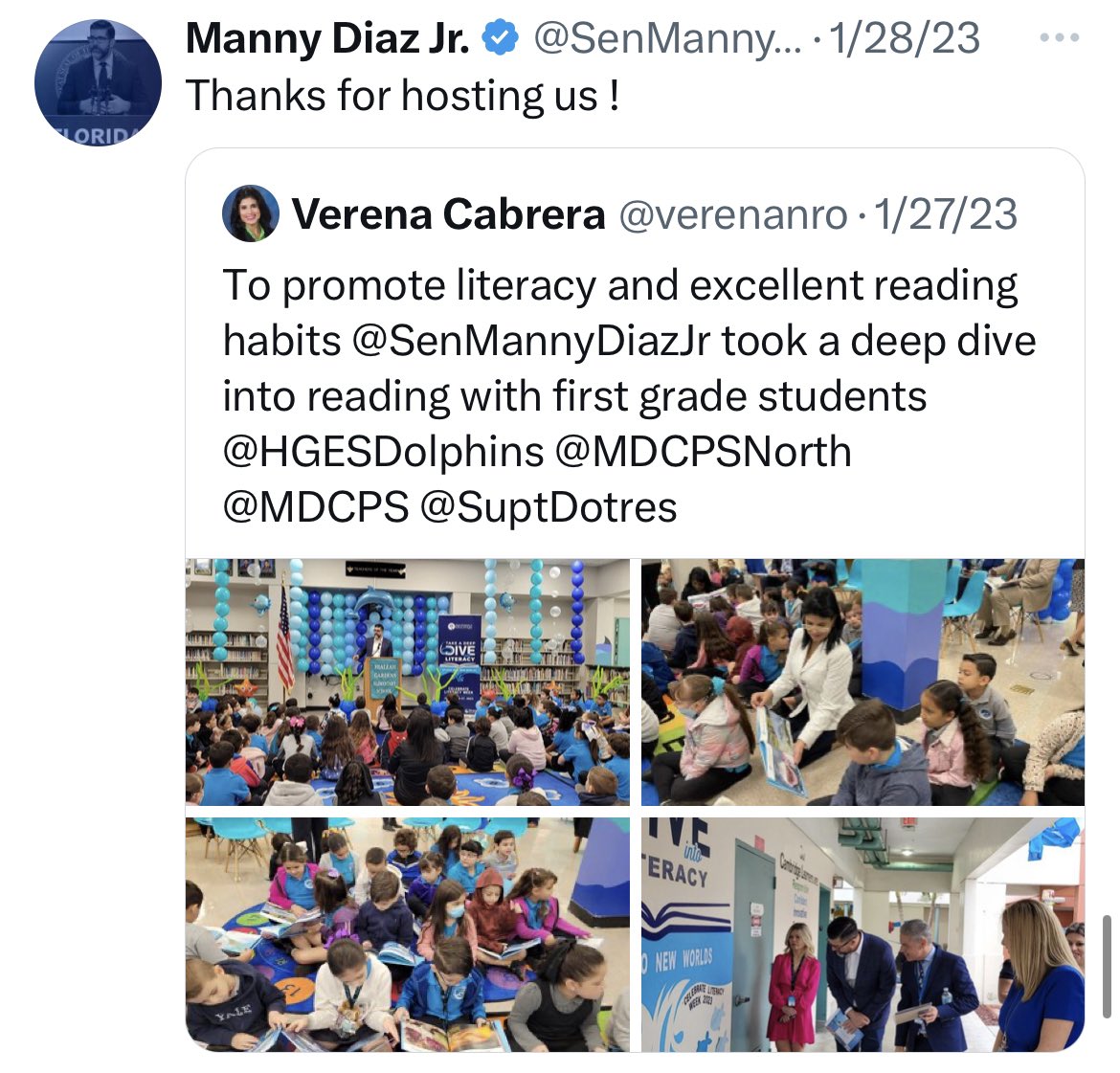 FLFreedomRead's tweet photo. Then there is the truly absurd…

Parents and students cannot post online any student’s image (including their own) taken during school hours. Same for employees and contractors. But it seems the Commissioner &amp; FLDOE could still be allowed? (So we know they care about our kids.) https://t.co/ePgR0urpqY