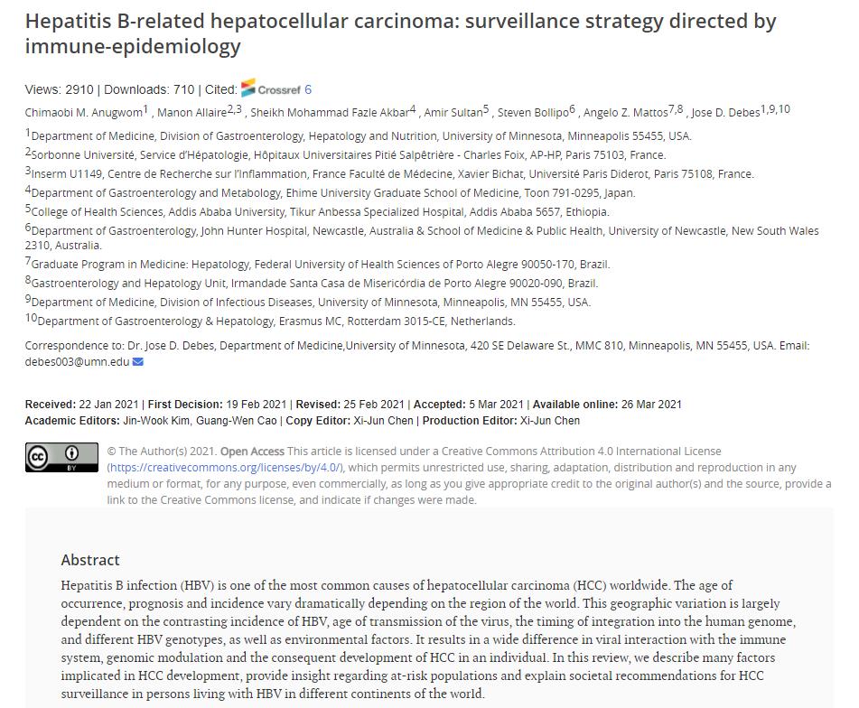 HepatomaRes's tweet photo. #HBV #MedEd #HCCtwitter
📚📚The authors described many factors implicated in #HCC development and explained societal recommendations for HCC surveillance in persons living with HBV in different continents of the world. @JoseDebesMD @UMNews
Read more👉https://t.co/3tHw7qSqe6 https://t.co/JbjwoeNTIh