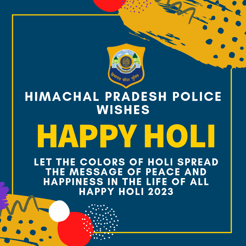 #HappyHoli #HPPolice #Wishes #Peace #Happiness