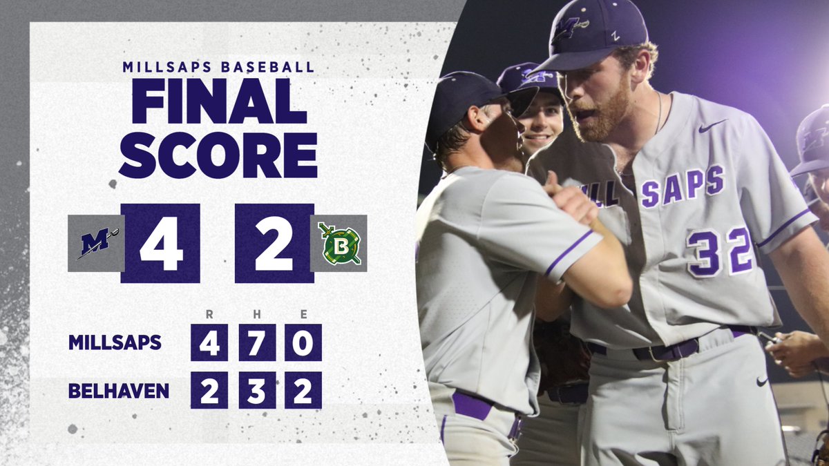 𝗗𝗼𝘄𝗻 𝗚𝗼 𝘁𝗵𝗲 𝗕𝗹𝗮𝘇𝗲𝗿𝘀!

Millsaps baseball no-hits Belhaven through seven innings to even the Cowboy Maloney Series on Tuesday! 😤

#GoMajors | #FlipTheM⚔️