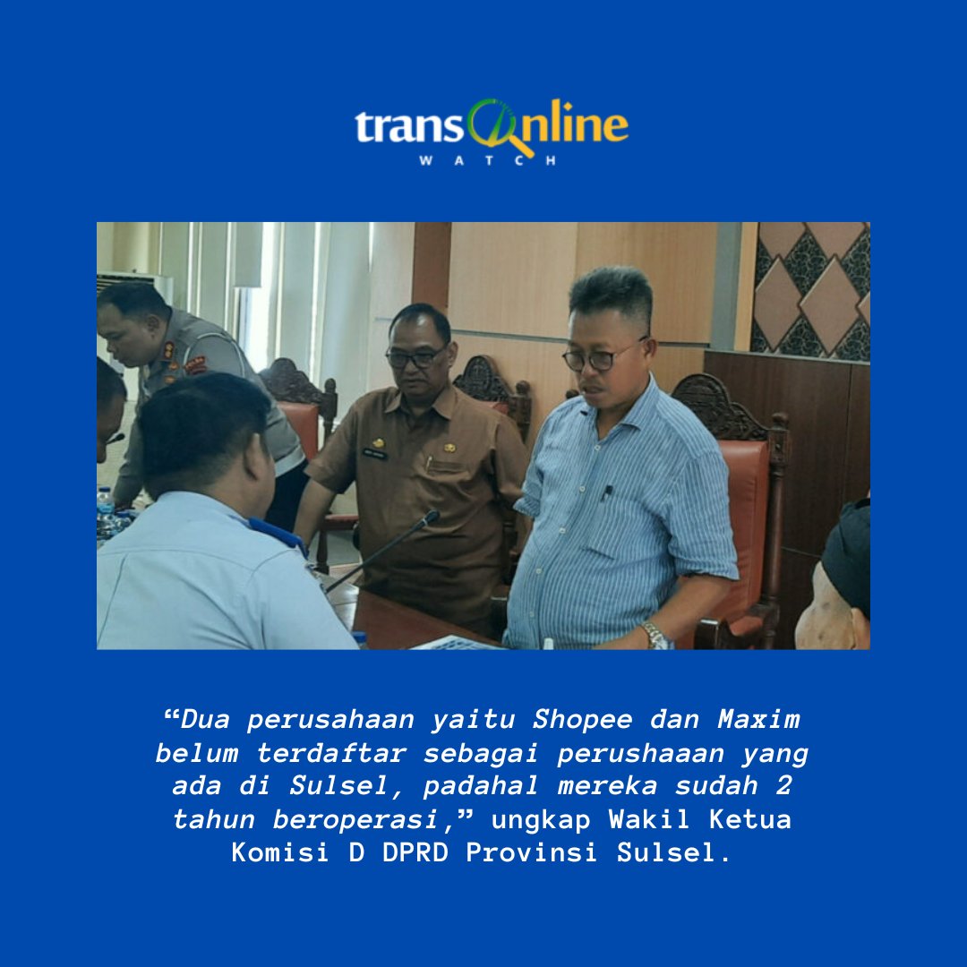 Terungkap! Sudah 2 Tahun, Shopee dan Maxim Belum Kantongi Izin di Sulsel 

transonlinewatch.com/terungkap-suda… lewat <a href="/transonlinecom/">transonlinewatchcom</a>