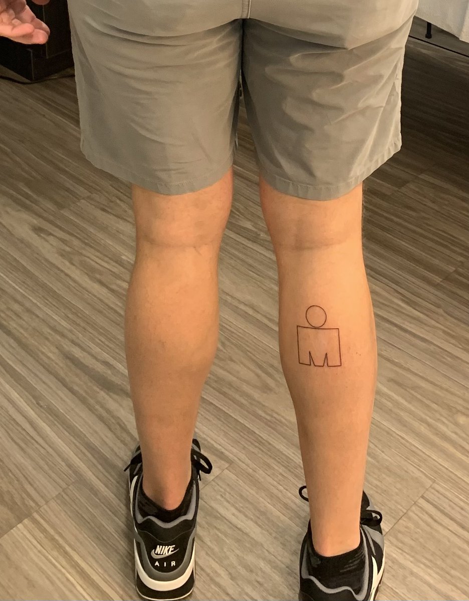ryanstephens901's tweet photo. I took my Keflex before (and will for the next 4 days) AND discussed with my ACHD doc BEFORE, but, today, I got my @IRONMANtri tattoo for completing #IMTulsa22 🤙🏻  while an ironman is no joke…I don’t have time to mess with SBE! #cardiotwitter #ironmantriathlete #ACHD #1in100 https://t.co/qmcohBb6SN