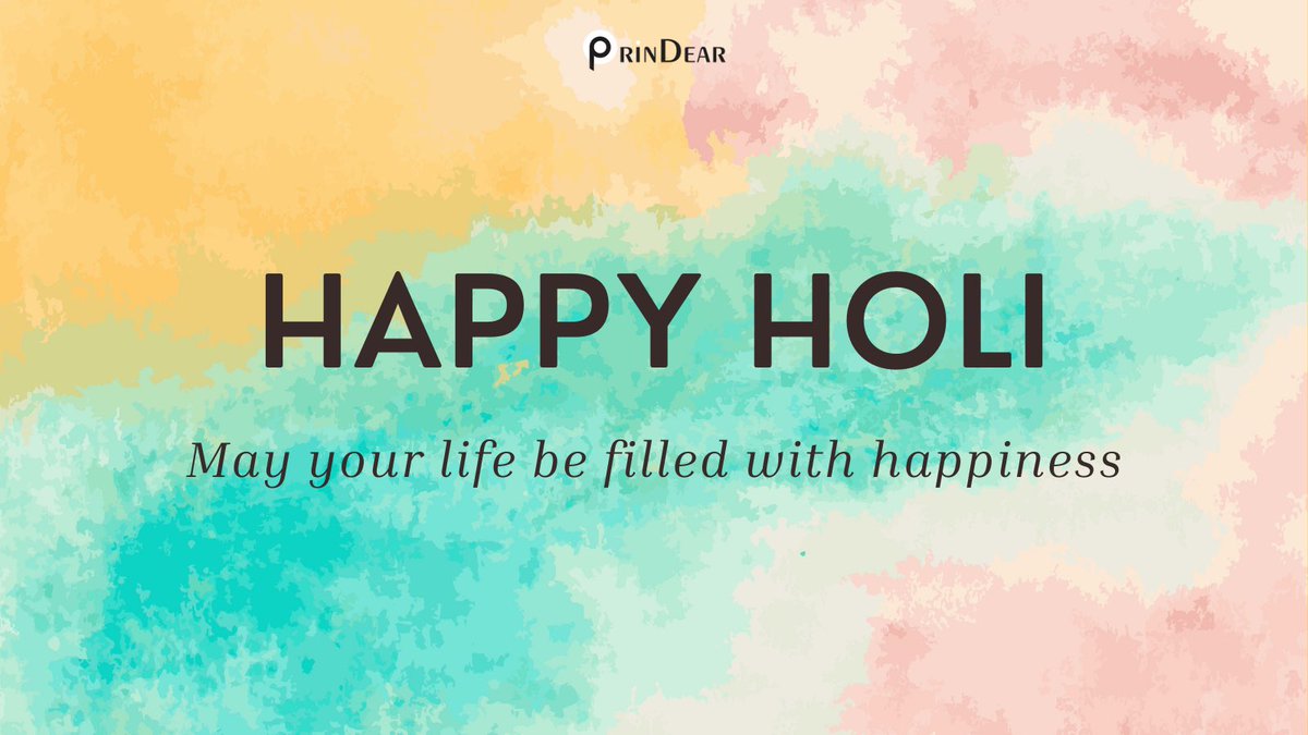 prindear's tweet photo. Happy Holi 2023! May your life be filled with vibrant colors of joy, love, and happiness. Wishing you a safe and delightful festival of colors!

@prindear 

#happyholi2023 #holifestival2023 #HappyHoli #colorfulholi #prindearindia #prindear https://t.co/Fp7elpBkEi
