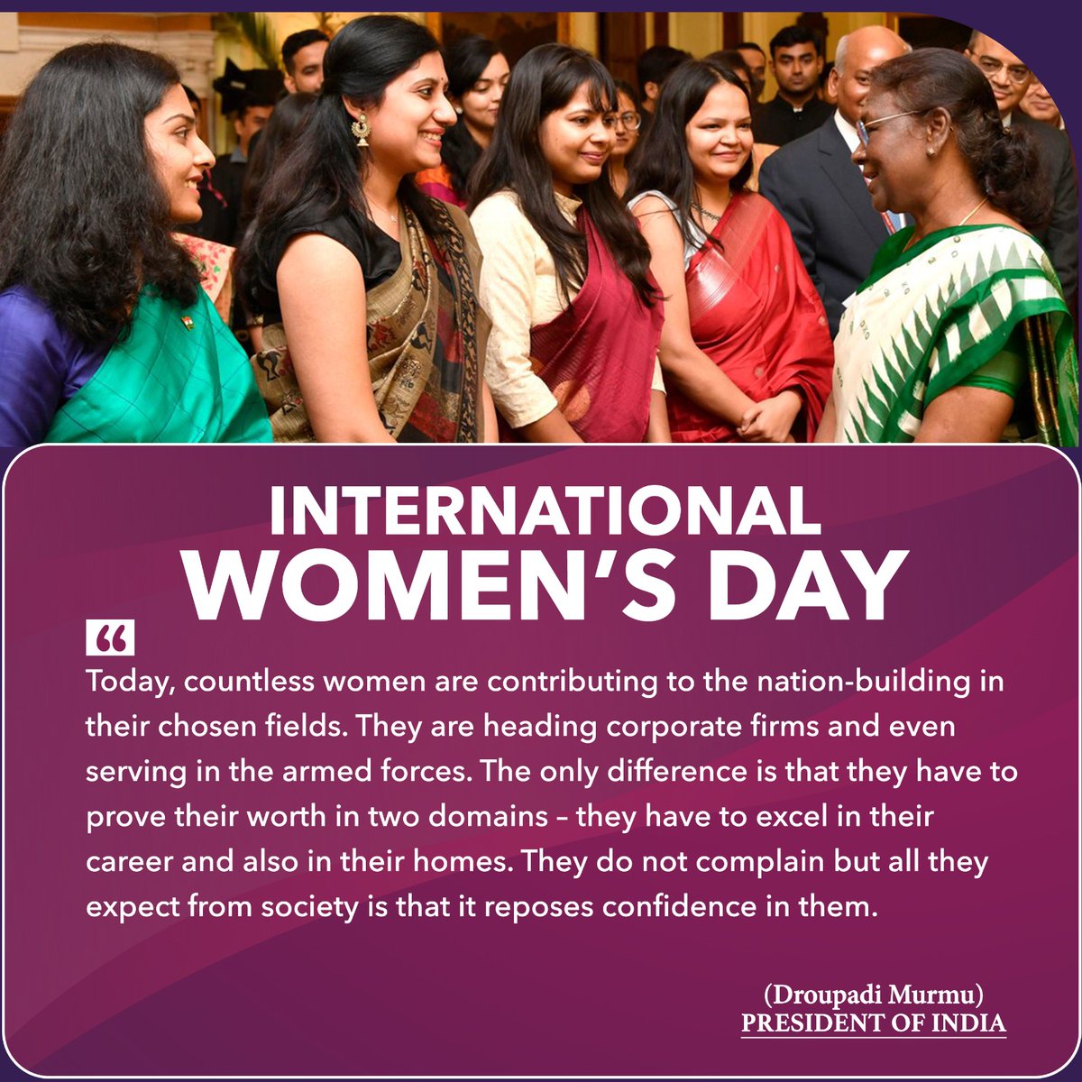 Today, countless women are contributing to the nation-building in their chosen fields.