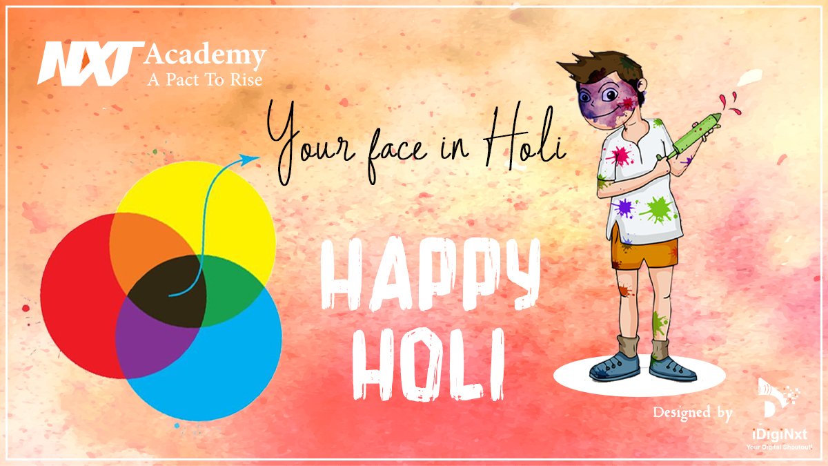AcademyNxt's tweet photo. Enjoy the festival of Holi with lots of happiness and fun. Wishing you a happy Holi!
.
.
#happyholi #holi #HoliFestival #holihai #festivalofcolors #indianfestival #nxtacademy https://t.co/G2iSro9nRA