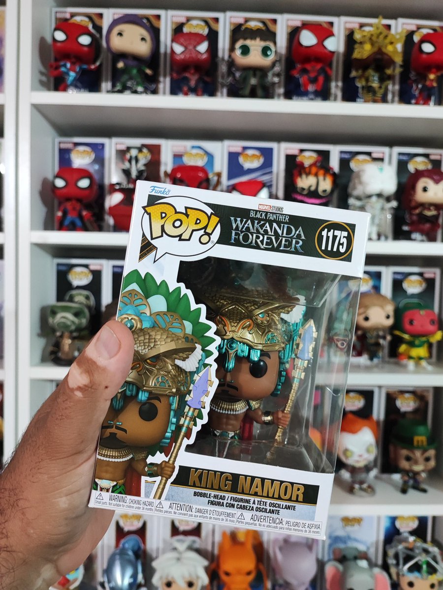 MigueAponte's tweet photo. Que alegría poder agregar este funko de @TenochHuerta cómo #KingNamor de la película #WakandaForever sin duda una excelente pieza y un orgullo ver cómo la está rompiendo #Tenoch #poderprieto #funkopop 👌🏻👌🏻 https://t.co/I2aSgBgv3c