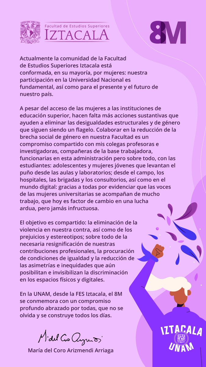 🟣 #CerremosLaBrecha #8M #FESI #UNAM