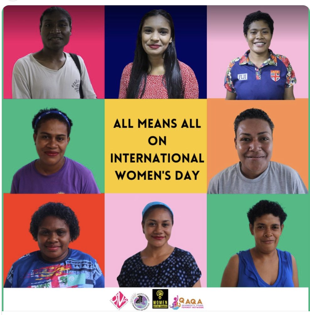 Not just solidarity with those 'like me'. ALL MEANS ALL.
TODAY IS INTERNATIONAL WOMEN'S DAY! Join us.
#PacificFeminists #MovementsMatter #EveryoneShouldBeAFeminist