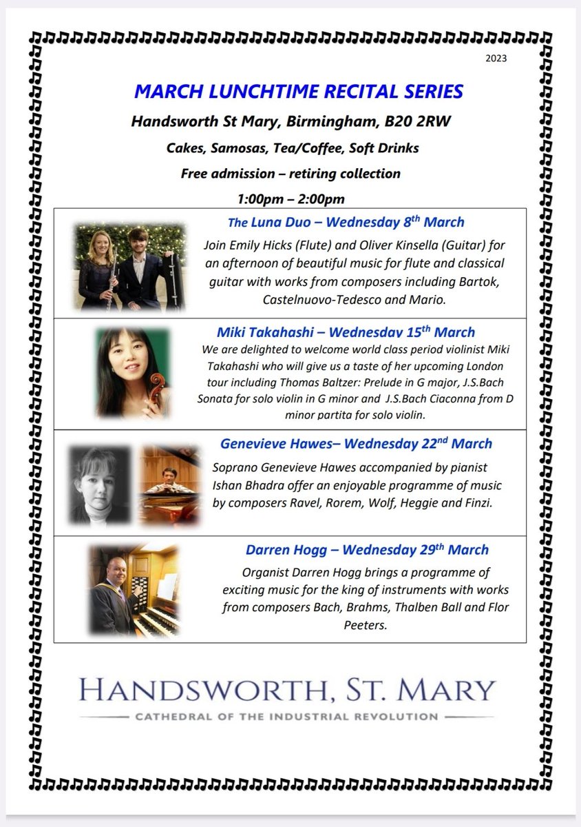 Excellent programme of recitals this month <a href="/STMARYS_COTIR/">Handsworth, St Mary</a>.